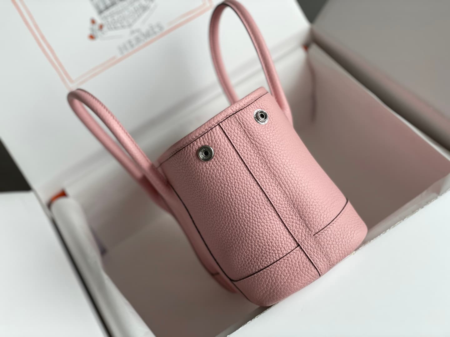 Hermes Garden Party 23 bag in Pink Togo Leather WAX High