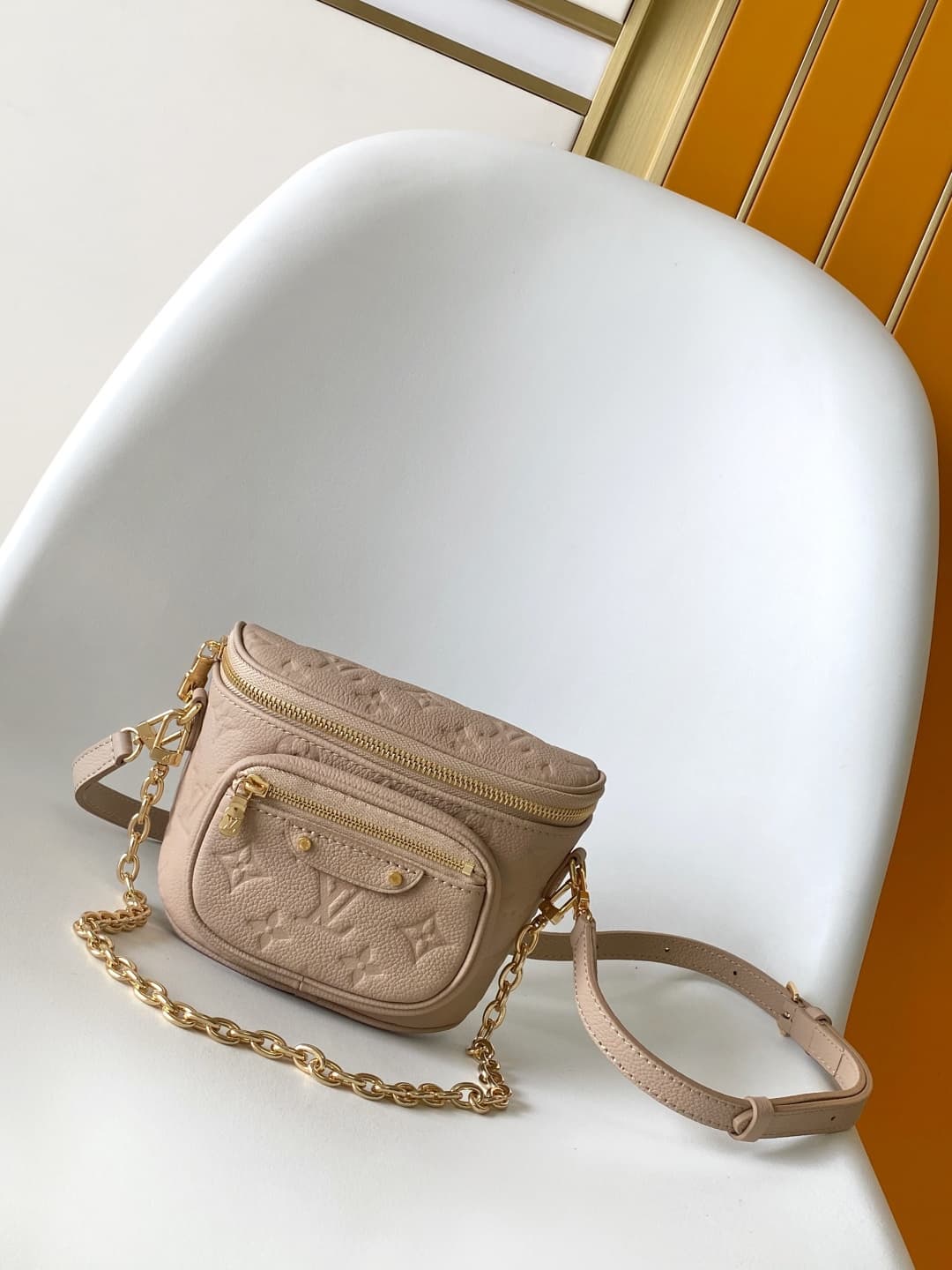 Louis Vuitton Mini Bumbag Sand Monogram Empreinte Leather M14420 High