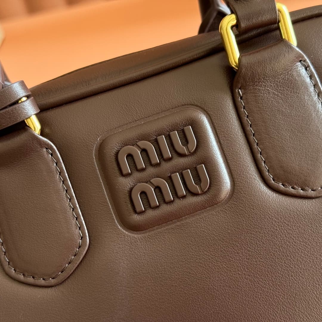 Miu Miu Arcadie Calfskin leather bag 5BB123 Briarwood TOP