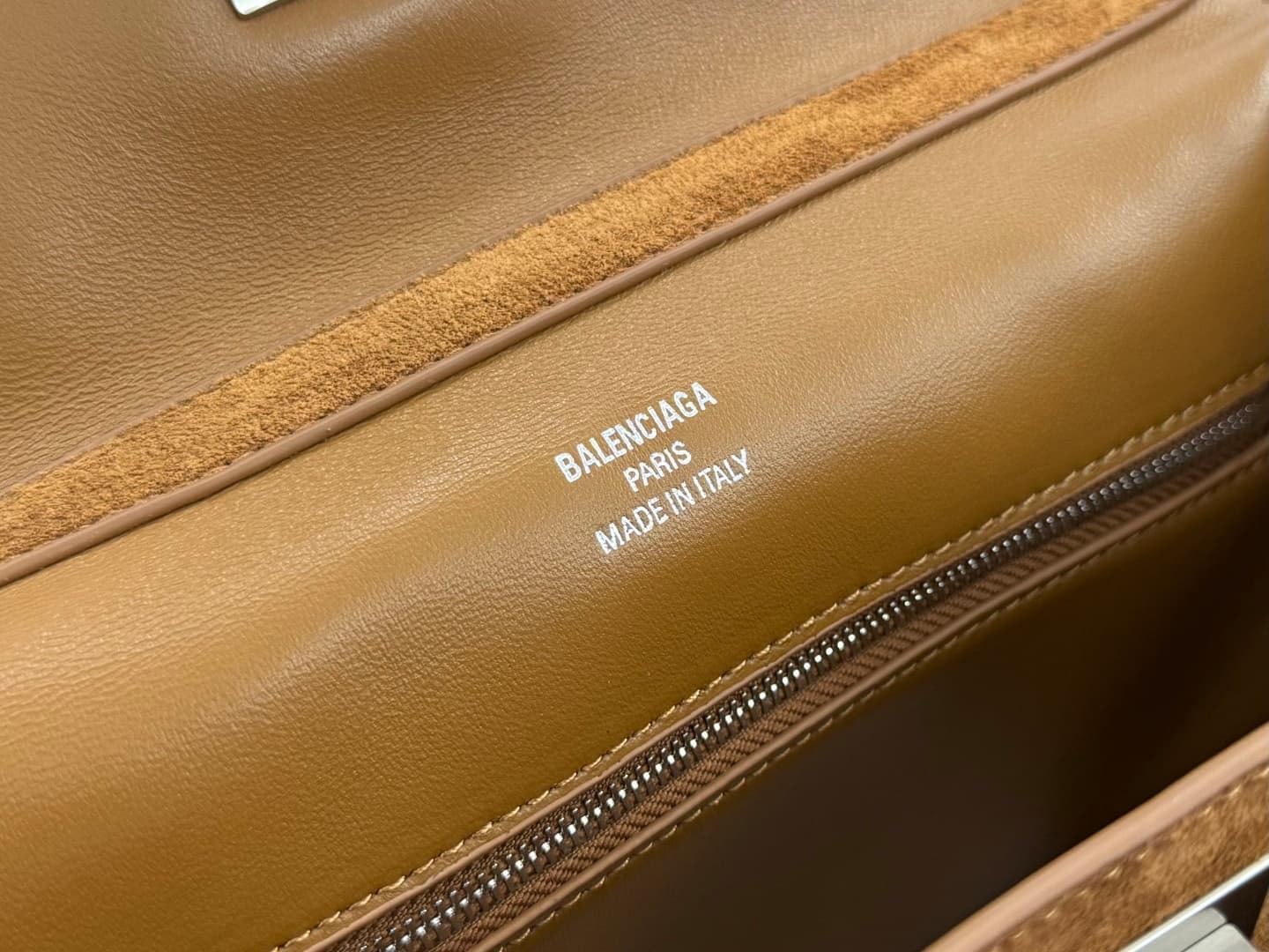 Balenciaga Rodeo Small Bag in Camel Waxed Suede Calfskin With Silver-Tone Metal TOP