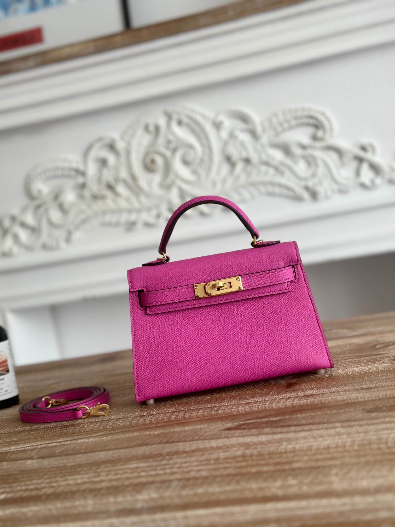 Hermes Kelly Mini II Bag Epsom Leather WAX Magnolia High