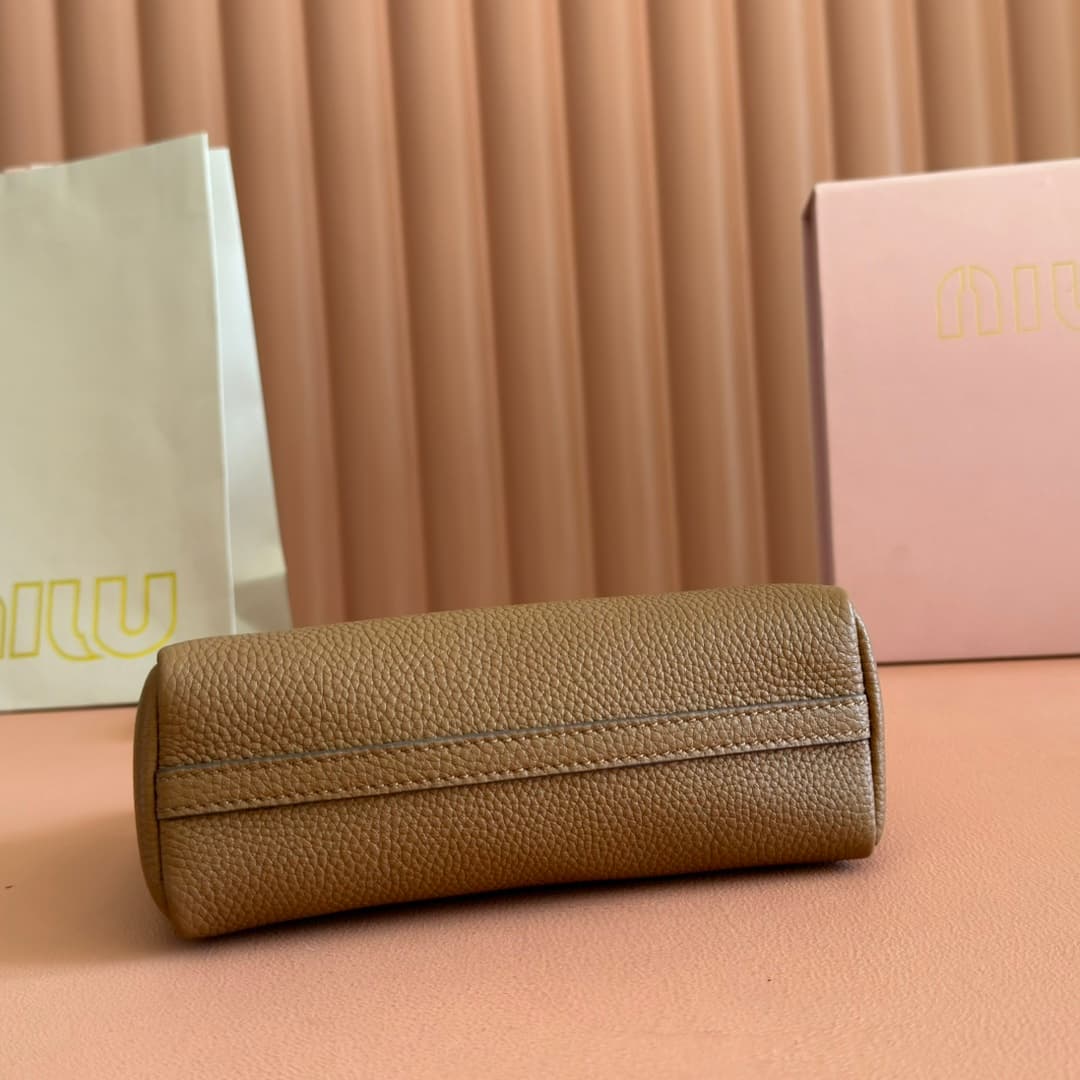 Miu Miu Nappa Calfskin leather pouch Brown 5BE097 TOP