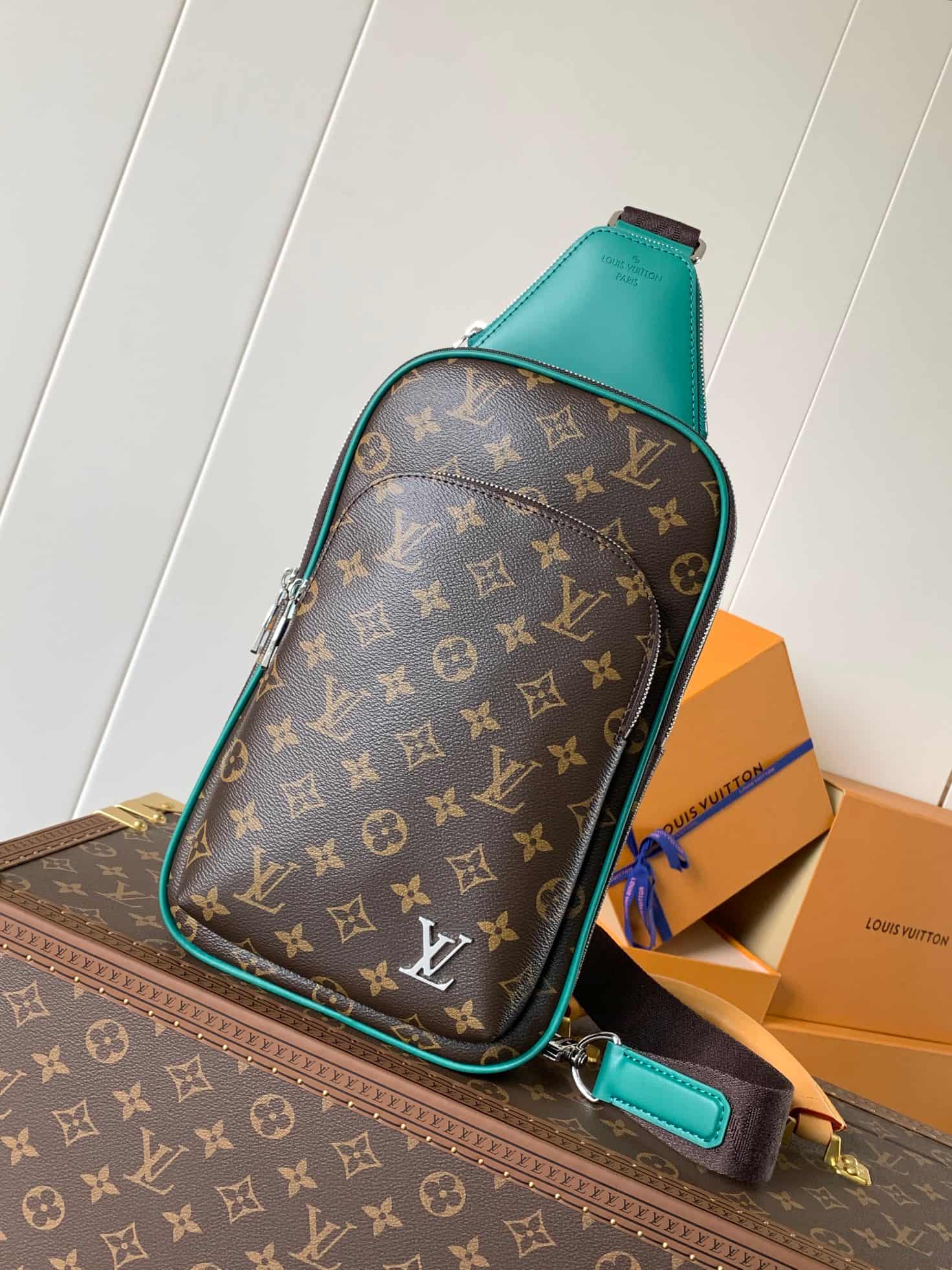 Louis Vuitton Avenue Slingbag Borneo Green Monogram Macassar coated canvas and cowhide leather M12734 High