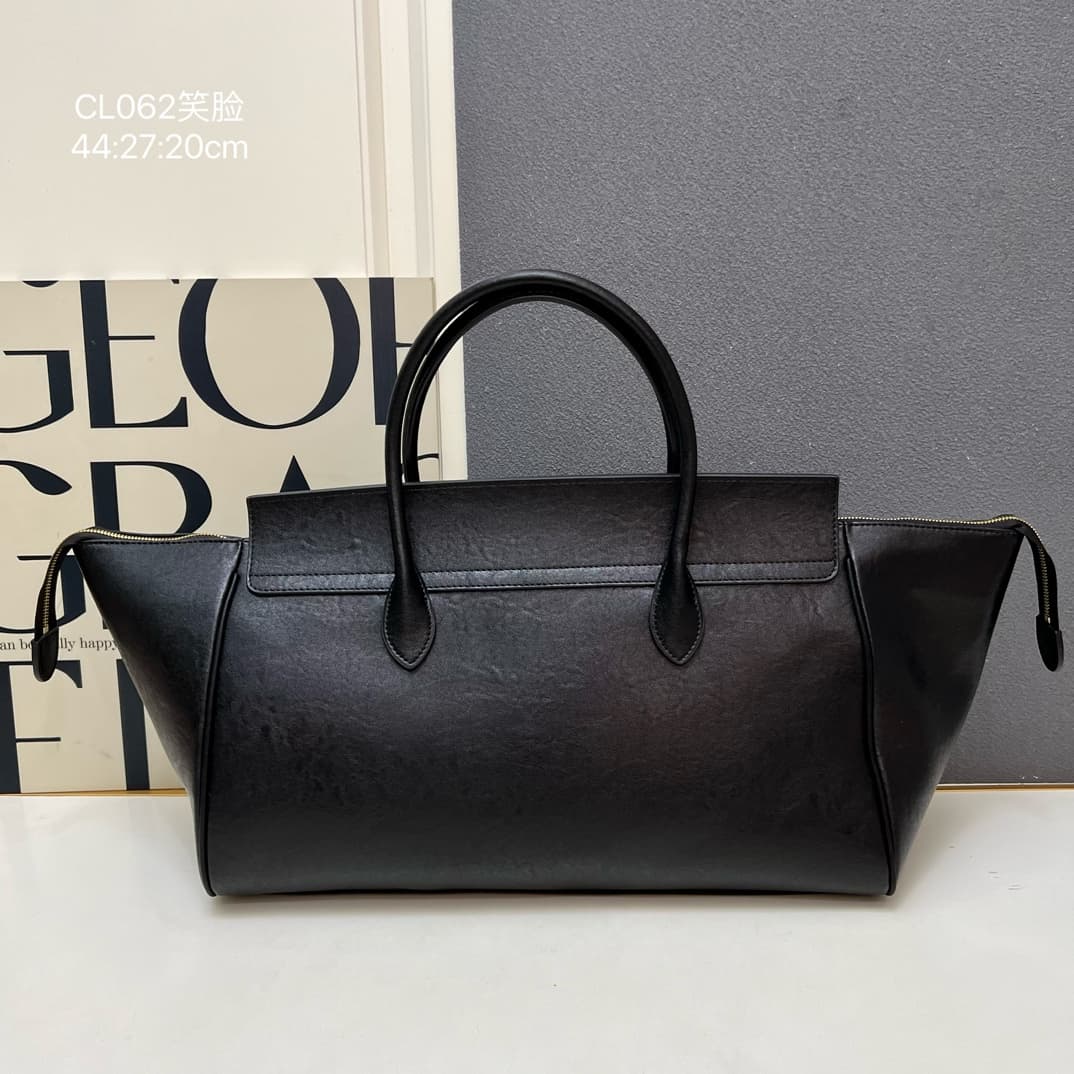 Celine BIG SMILE LUGGAGE IN Natural Supple Calfskin Black High