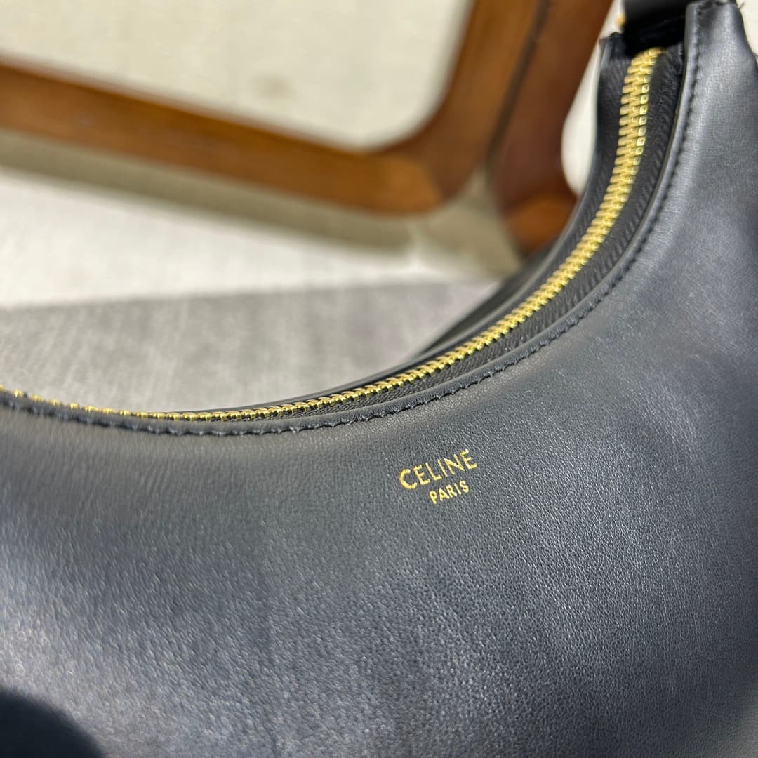 Celine Medium Strap Ava Bag in Smooth Calfskin Black High