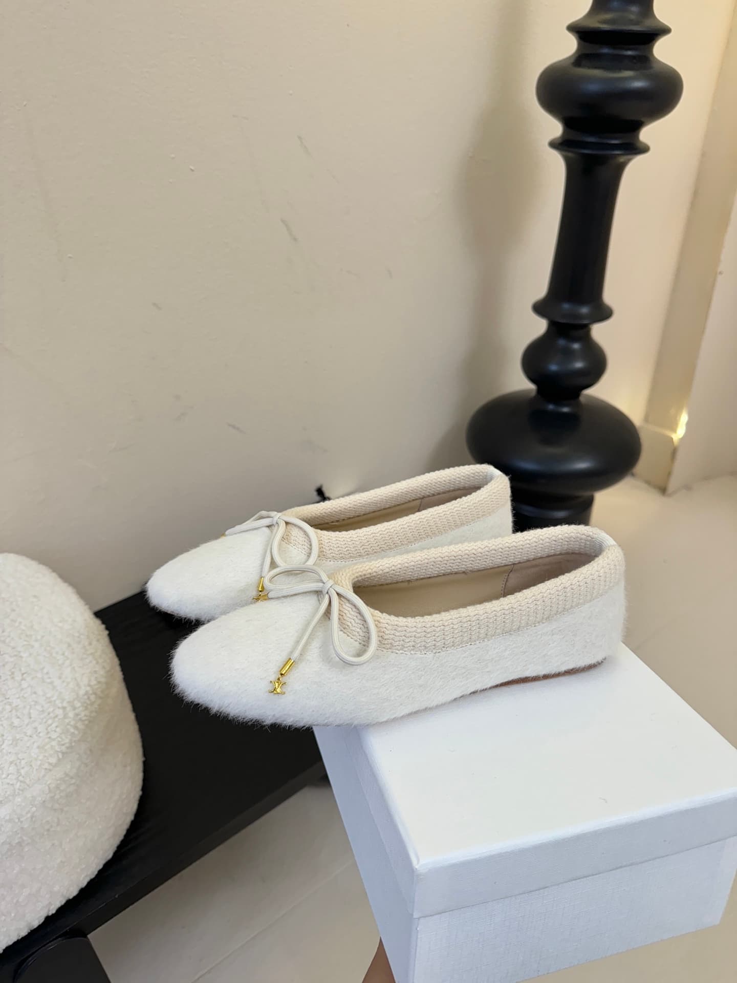 CELINE ABBY BALLERINA IN Alpaca Wool Shoes Women