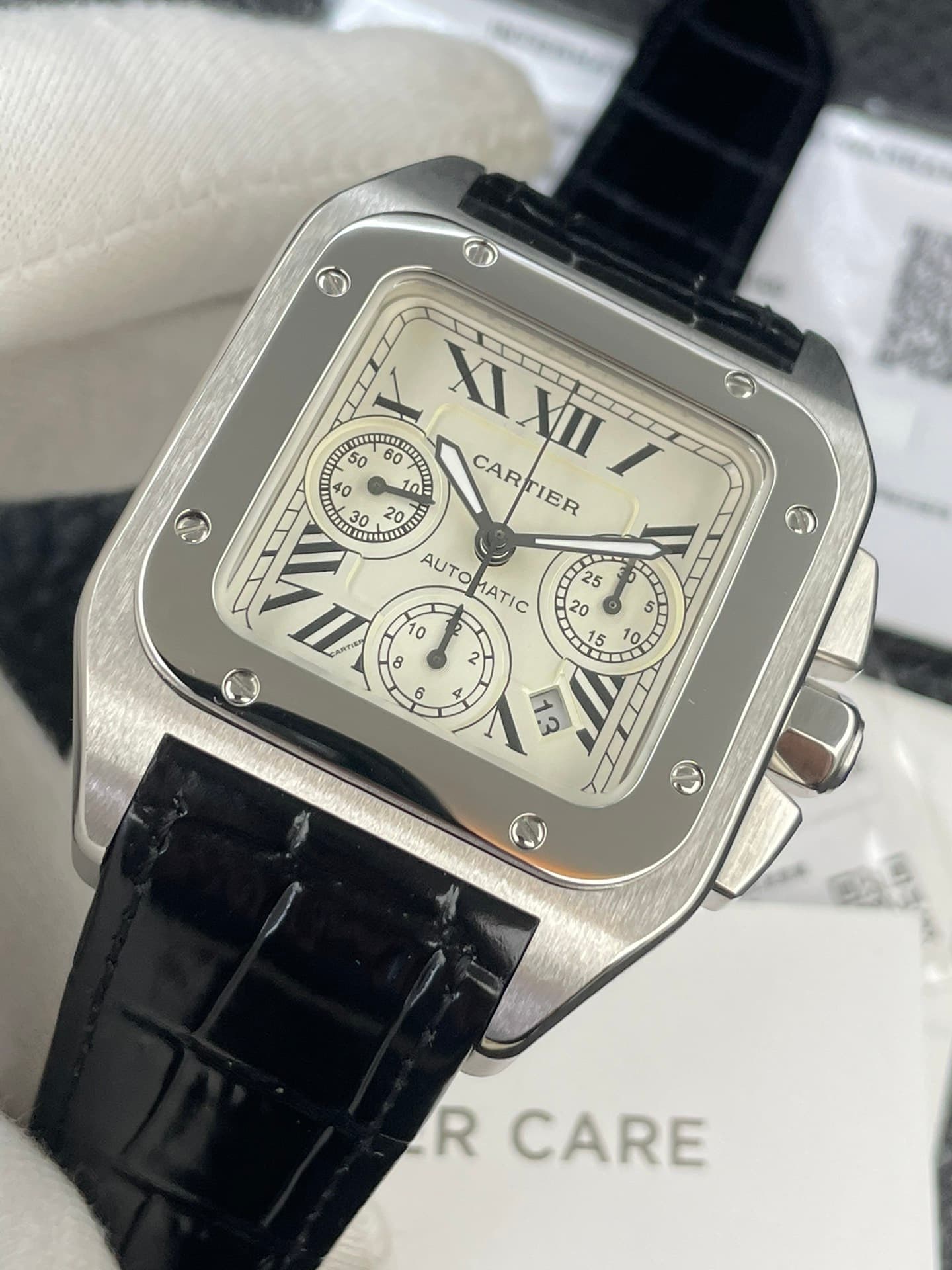 Cartier Santos 100 XL Chronograph Automatic Watch TOP