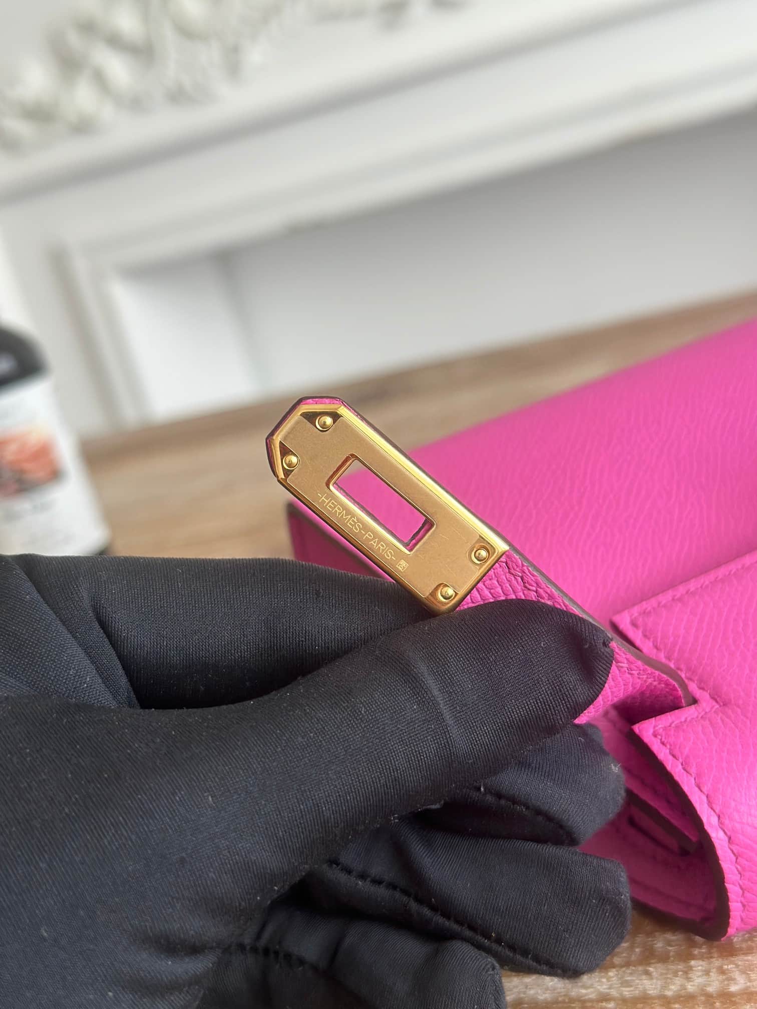 Hermes Kelly Mini II Bag Epsom Leather WAX Magnolia High