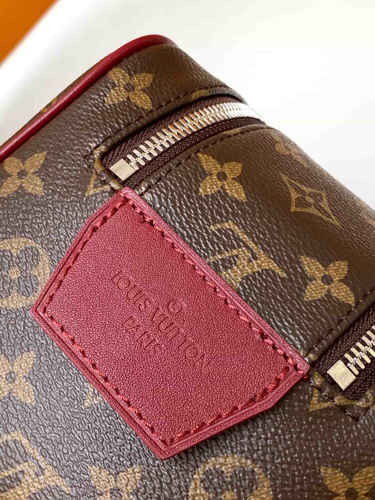 Louis Vuitton Dopp Kit Sari Red Monogram Macassar coated canvas M12640 High