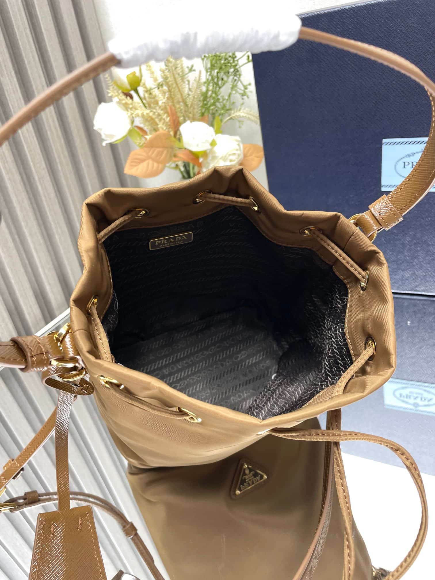 Prada Re-Edition 1978 Re-Nylon mini-bag 1BE067 Camel High