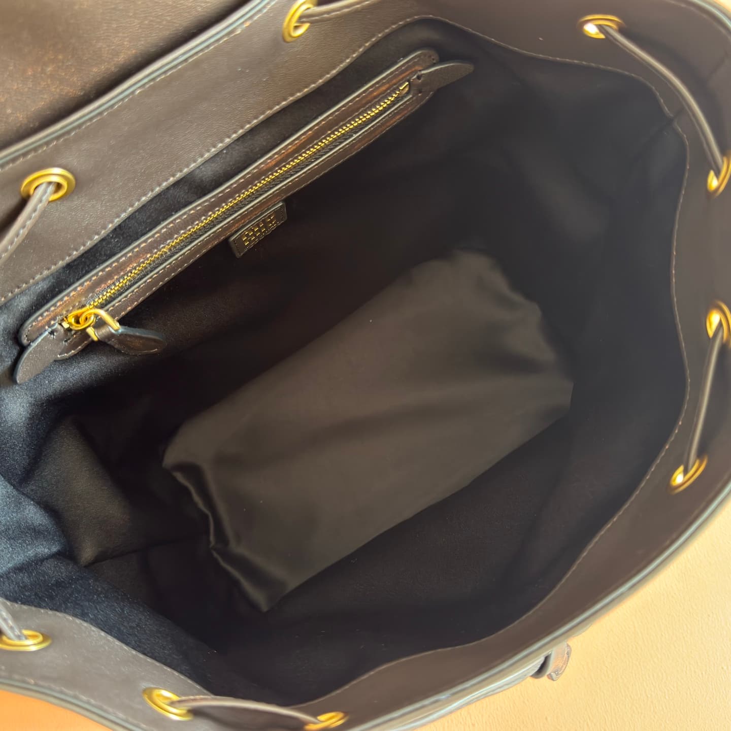 Miu Miu Leather backpack Coffee Calfskin 5BZ042  High