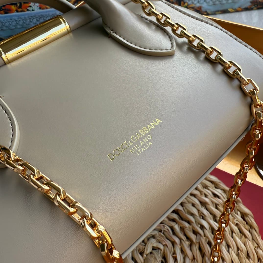 Dolce & Gabbana Mini Marlene Day leather tote bag beige High