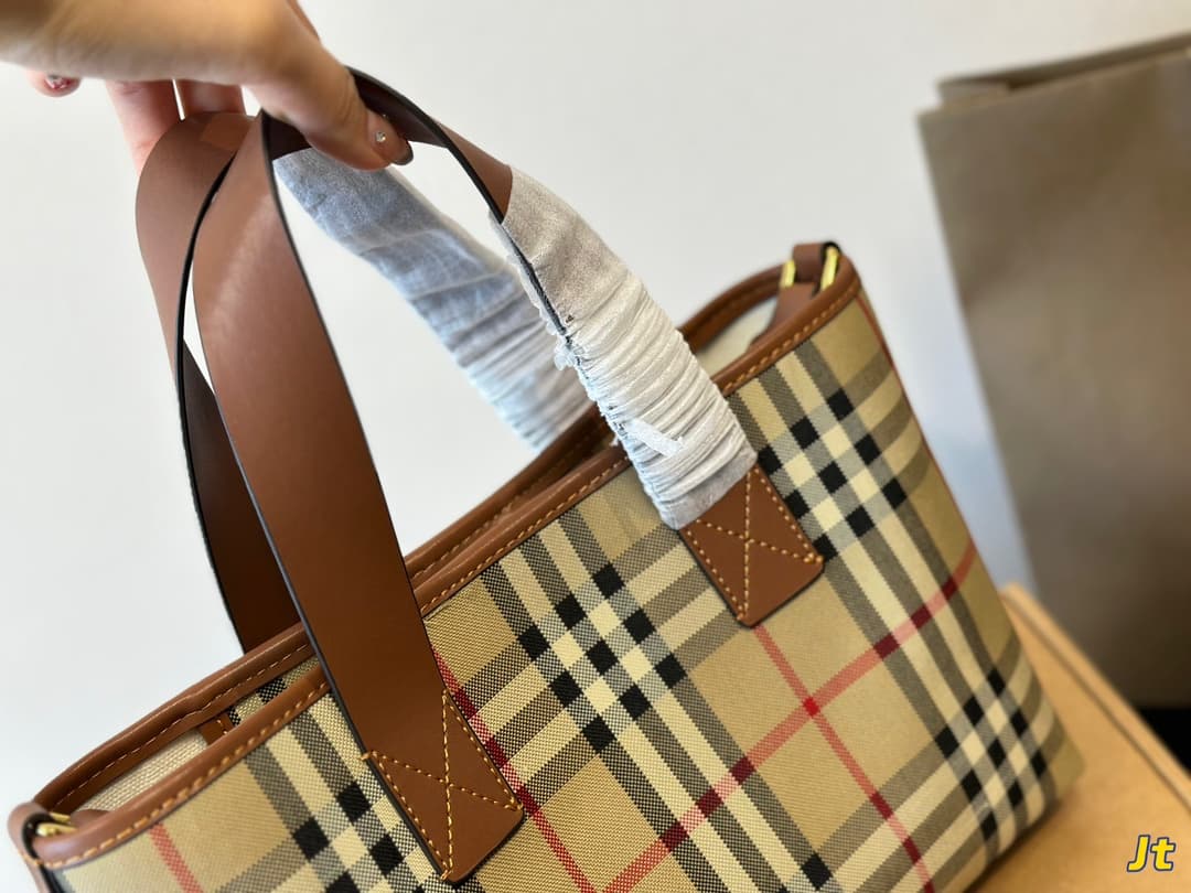 Burberry Check Tote Bag