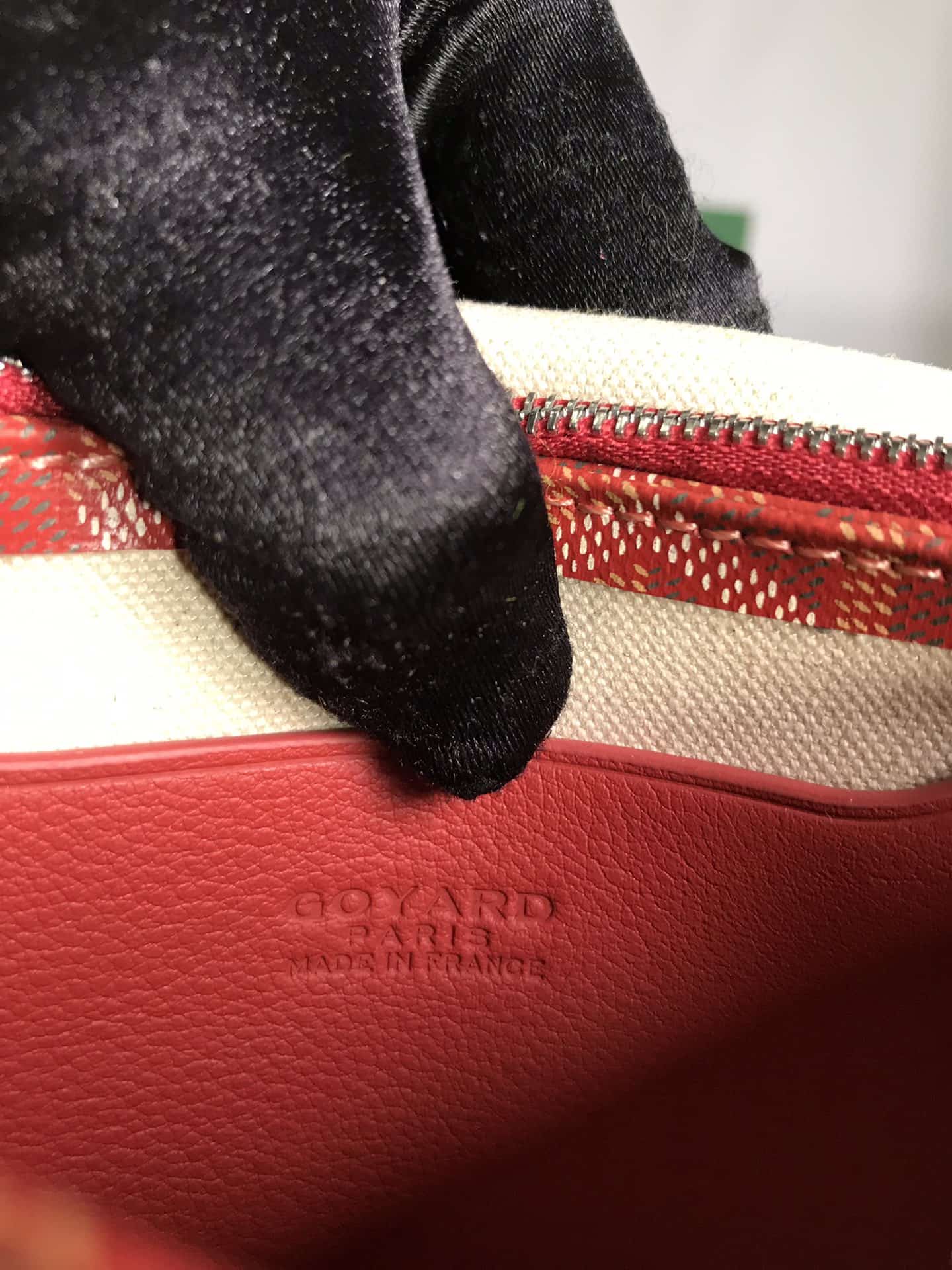 Plumet Pocket Wallet Goyardine Canvas & Chevroches Calfskin Red High