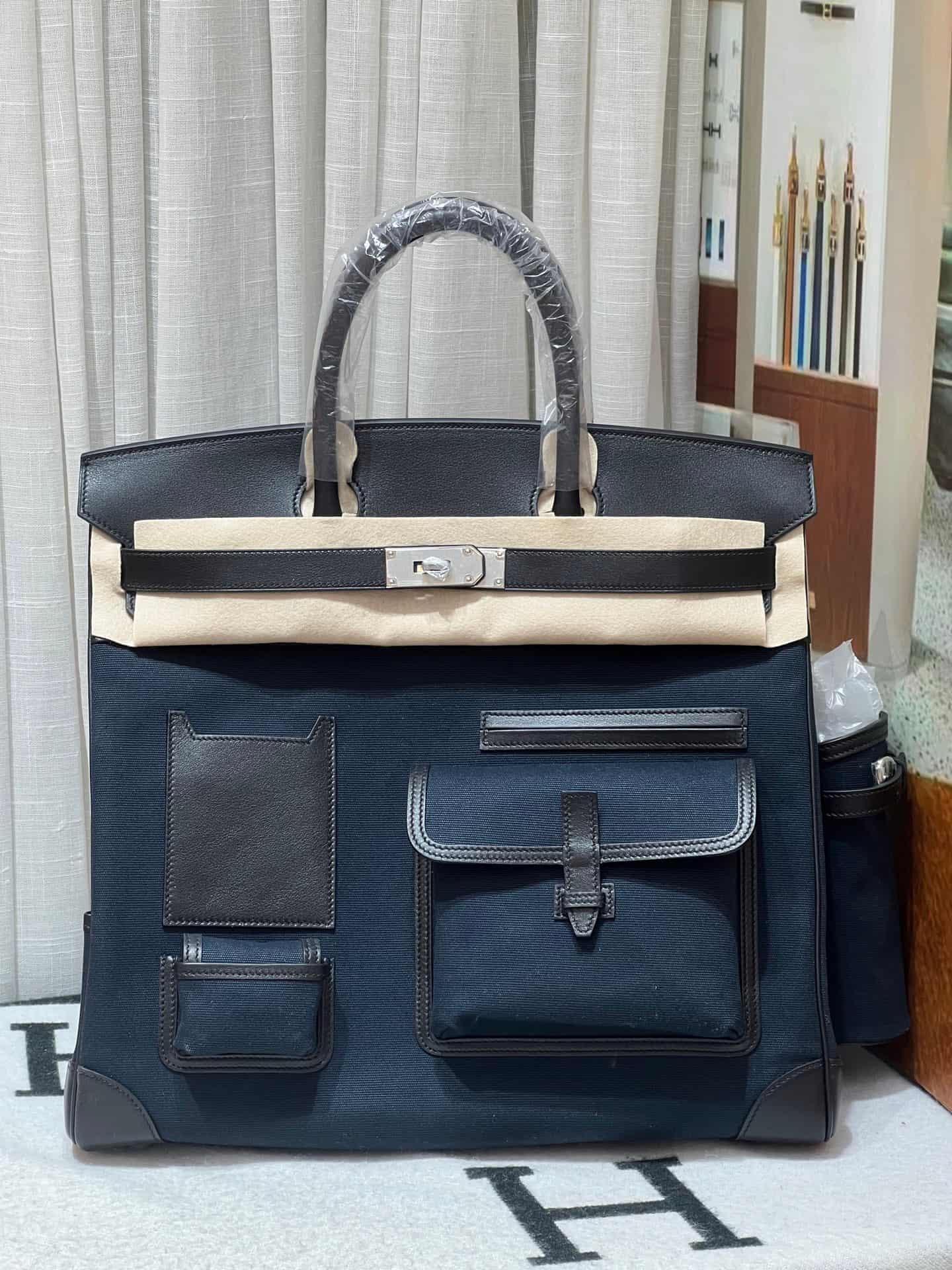 Hermes Birkin Cargo bag 40 Canvas & Swift Leather WAX High