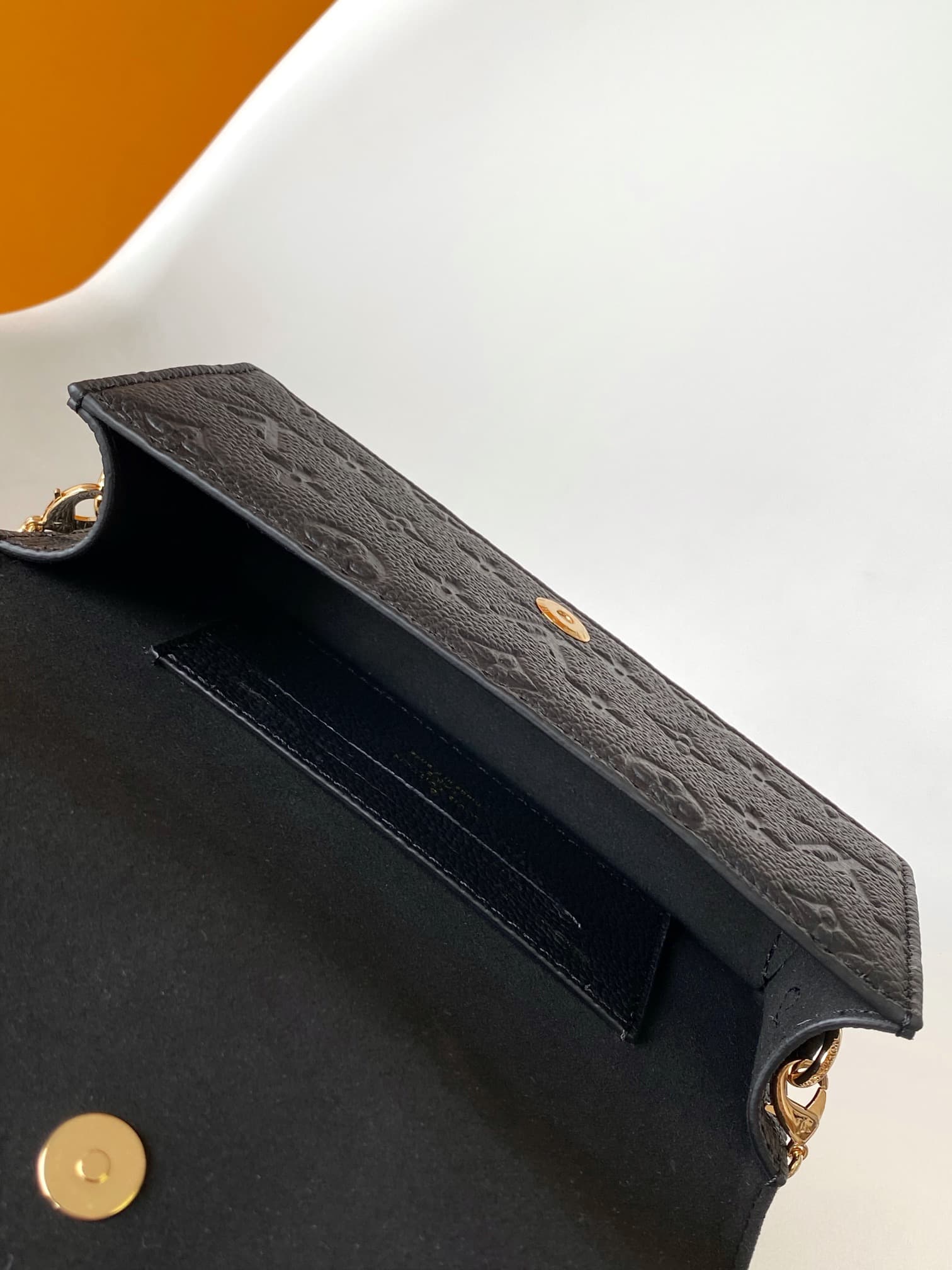 Louis Vuitton Wallet On Chain Lily Black Monogram Empreinte Leather M46919 High