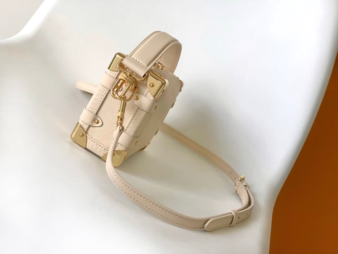 Louis Vuitton SIDE TRUNK PM Chalk Grained calf leather M23915 High