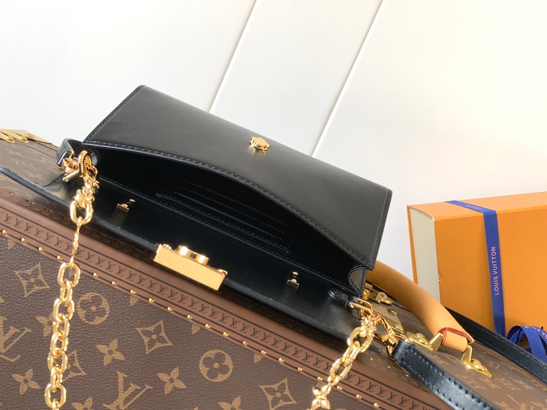 Louis Vuitton Wallet On Chain Capucines Black Calf leather M12143 High