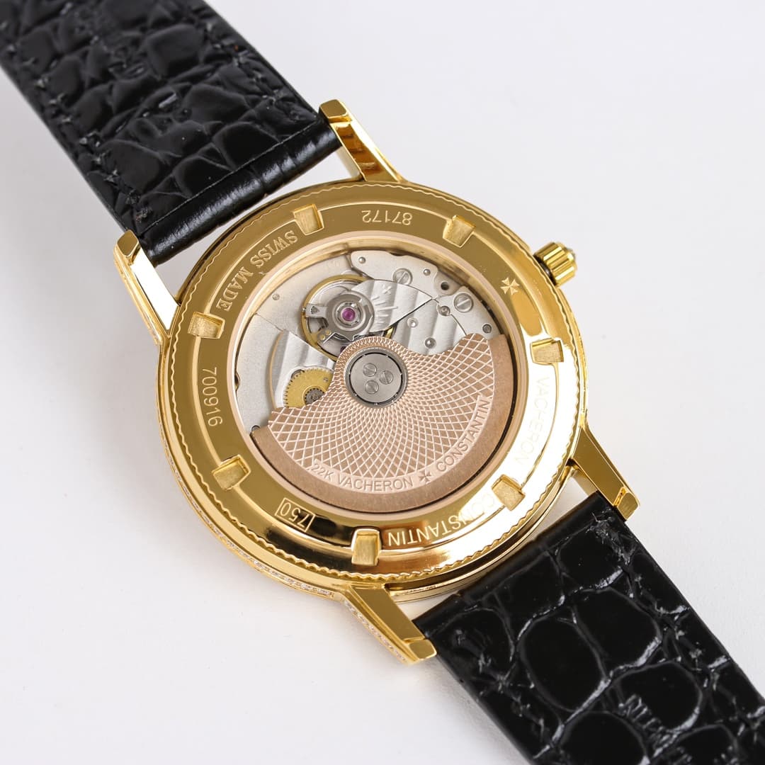 Vacheron Constantin Traditionnelle Watch with Gold  Paved Diamonds TOP