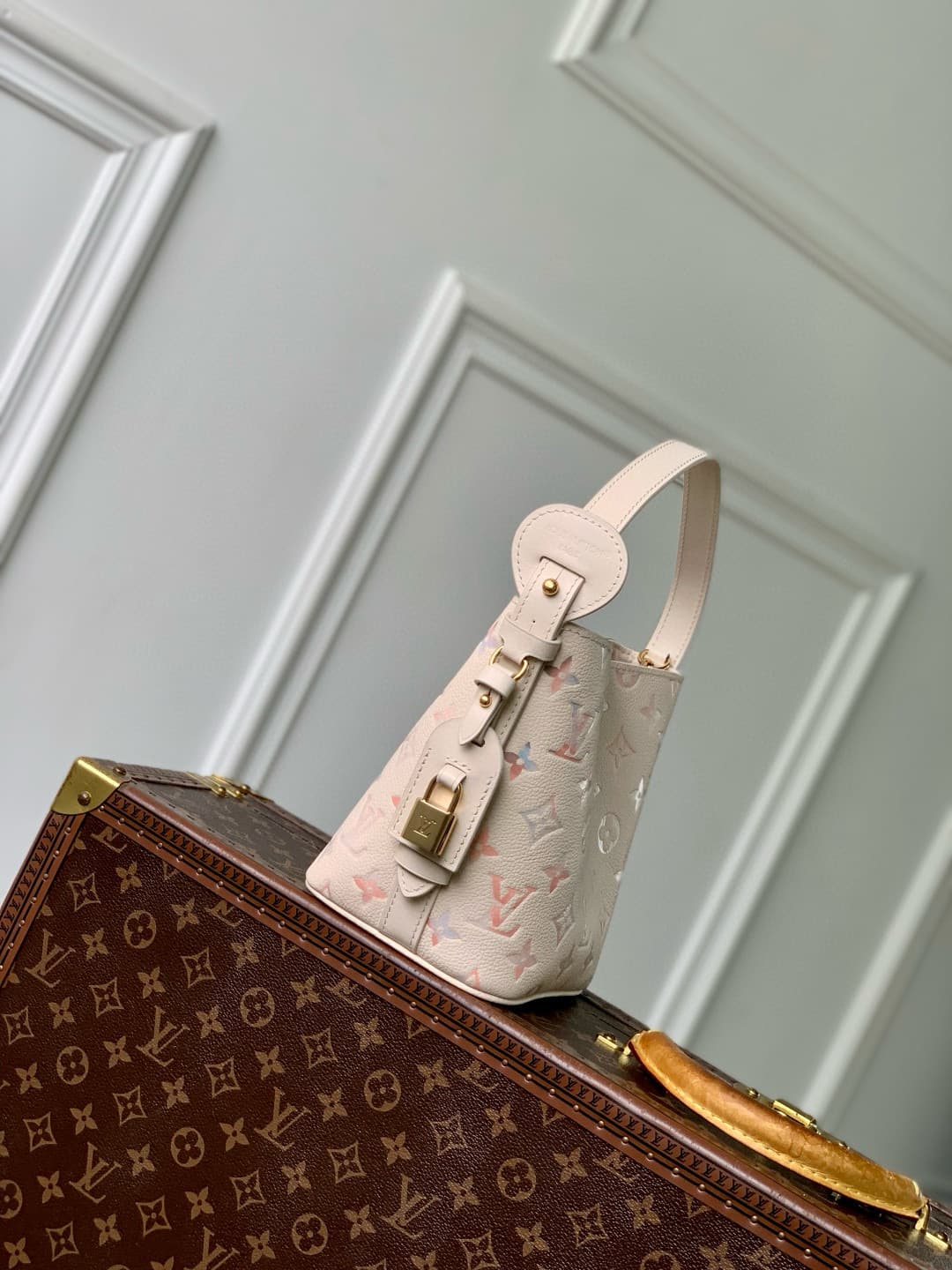Louis Vuitton All In BB Embossed grained cowhide leather M25673 Dream Cream High