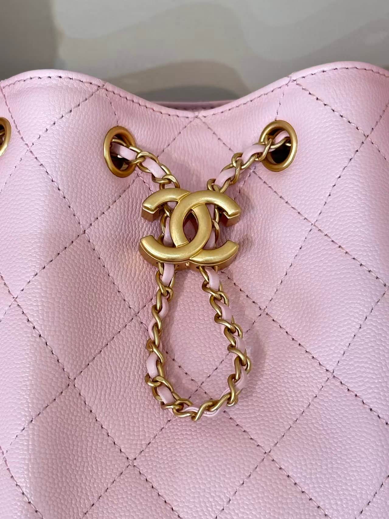 Chanel 25 Small Hobo handbag AS5293 Grained Calfskin & Gold-tone Metal Pink TOP