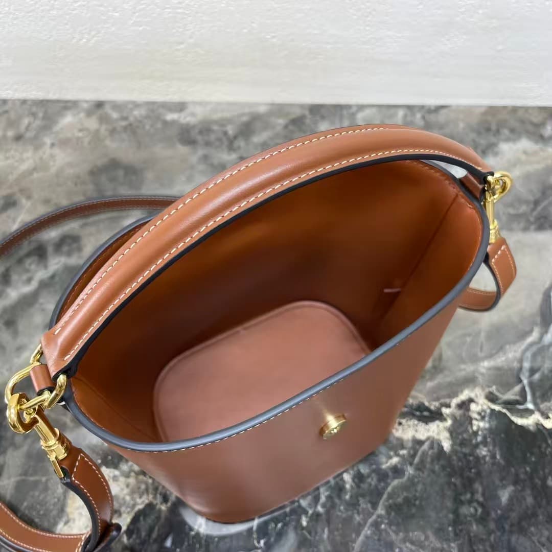 Celine SMALL BUCKET LOUISE IN SMOOTH CALFSKIN TAN High