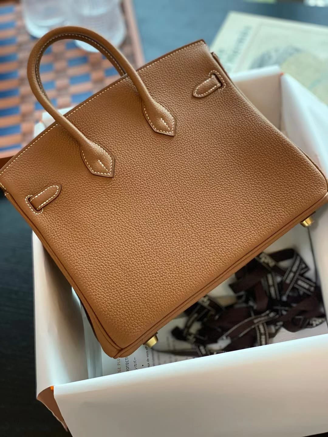 Hermes Birkin 25/30/35cm Bag Togo Leather With Veins Gold WAX High Customizing Style